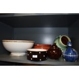 A selection of ceramics including large porcelain hand wash bowl
