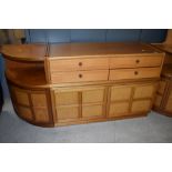 A vintage Nathan/Parker Knoll low sideboard and corner unit