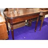 A 19th Century mahogany fold over tea table