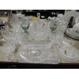 A collection of glasses , vases, bowls and more, including Waterford.