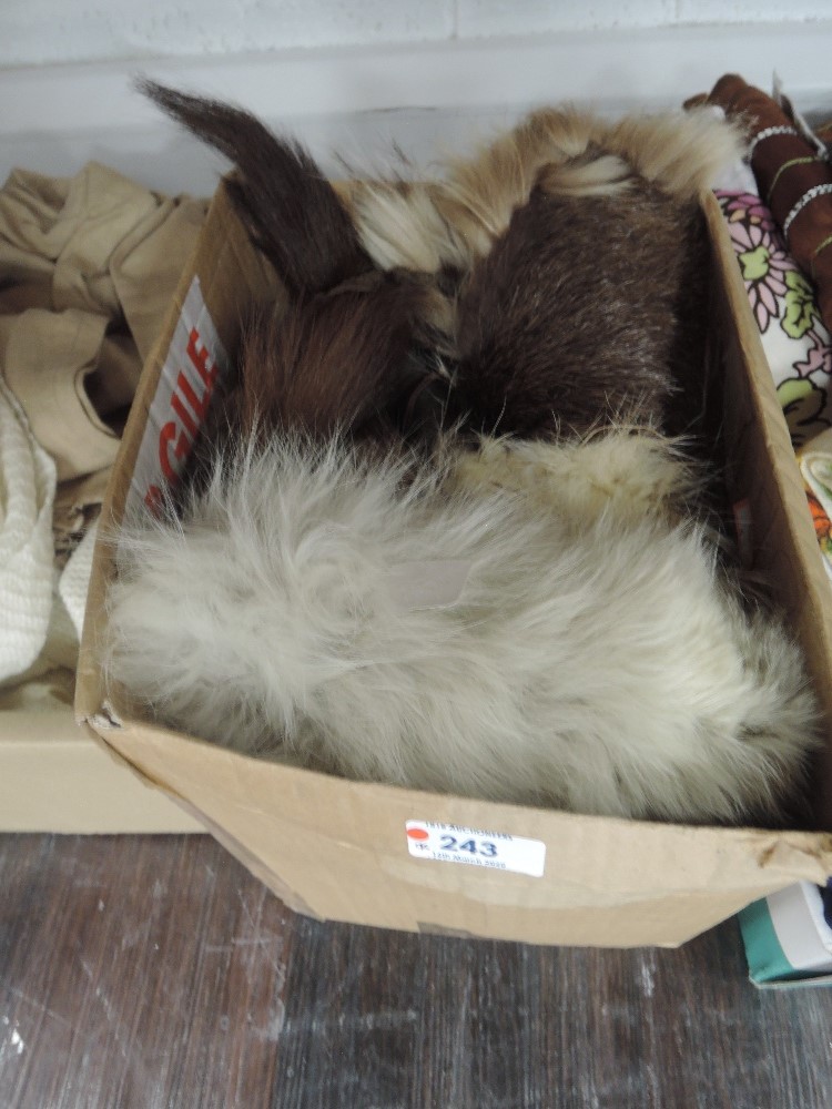 A collection of three fur trims /collars, includes Mink, in good condition