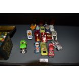 A selection of diecast model cars including Matchbox