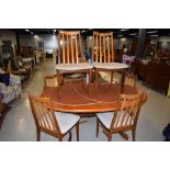 A vintage G plan teak dining room suite (dated 1988) in very good order , comprising extending table