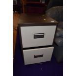 A two drawer filing cabinet