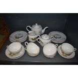 Japanese Lithopane Dragonware ( "Serene Geisha") part tea set 20pieces in total