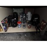 A selection of collectable Starwars merchandise