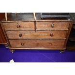 A 19th Century mahogany chest on chest base