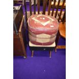 A traditional footstool and pouffe