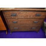 An early to mid 20th Century oak bedroom chest