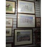 A selection of original water colours depicting Lancaster Town castle and Judges Lodgings