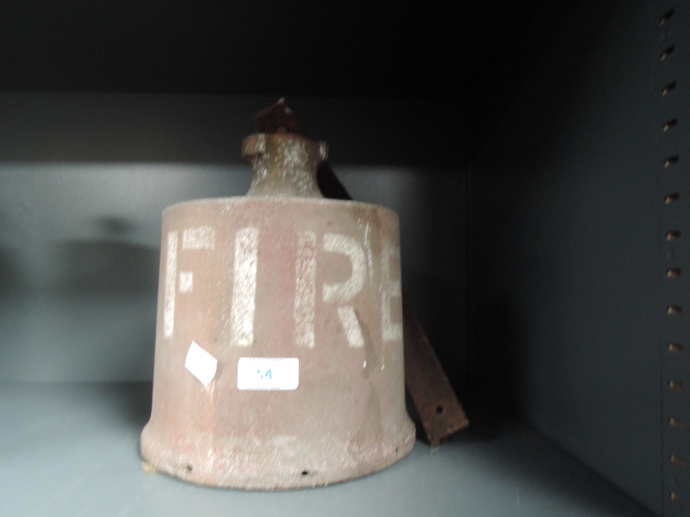 A vintage ARP warning bell marked Fire