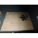 A selection of Engine specification Aeroplane and maintenance data sheets