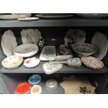 A selection of ceramics including Mintons and Japanese dressing table set