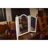 A triptych dressing table mirror