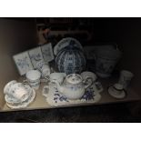 A selection of ceramics including large ginger jar and Royal Worcester