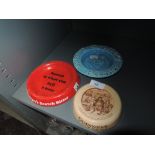 A selection of advertising smokers ashtrays including Guiness