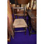 A Victorian oak bedroom chair