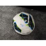 A modern football bearing signatures believed to be from Buttner, Carrick, Evans, De Gea and