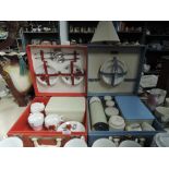 Two vintage 1950's style picnic sets by Brexton