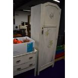 A shabby chic style single wardrobe and bedroom chest