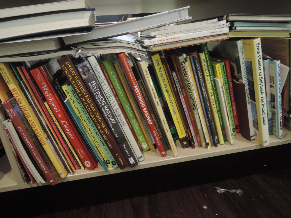 A shelf of Railway related volumes, Welsh interest