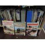 A shelf of modern O Guild Gazette, Steam Railway, Locomotive Legends and similar magazines