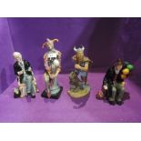 Four Royal Doulton figurines, The Viking HN2375, The Doctor HN2858, The Jester HN2016 and The