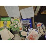 A large collection of sporting memorabilia including many programmes including India & Australia