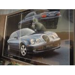 A large motor dealership advertising print for Jaguar F Type car