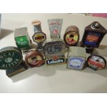 A selection of ten pub and tavern advertising bar lights including Tennents Carlsberg and Olde