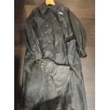 A genuine vintage motor cycle or bike 3/4 length leather jacket by Pride and Clarke and a set of