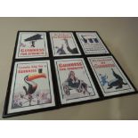 A set of six historic Guinness poster prints
