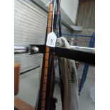 Two Fly Fishing Rods, custom built Leatherbarrow 9 foot 6 inches carbon pro tip and unmarked split