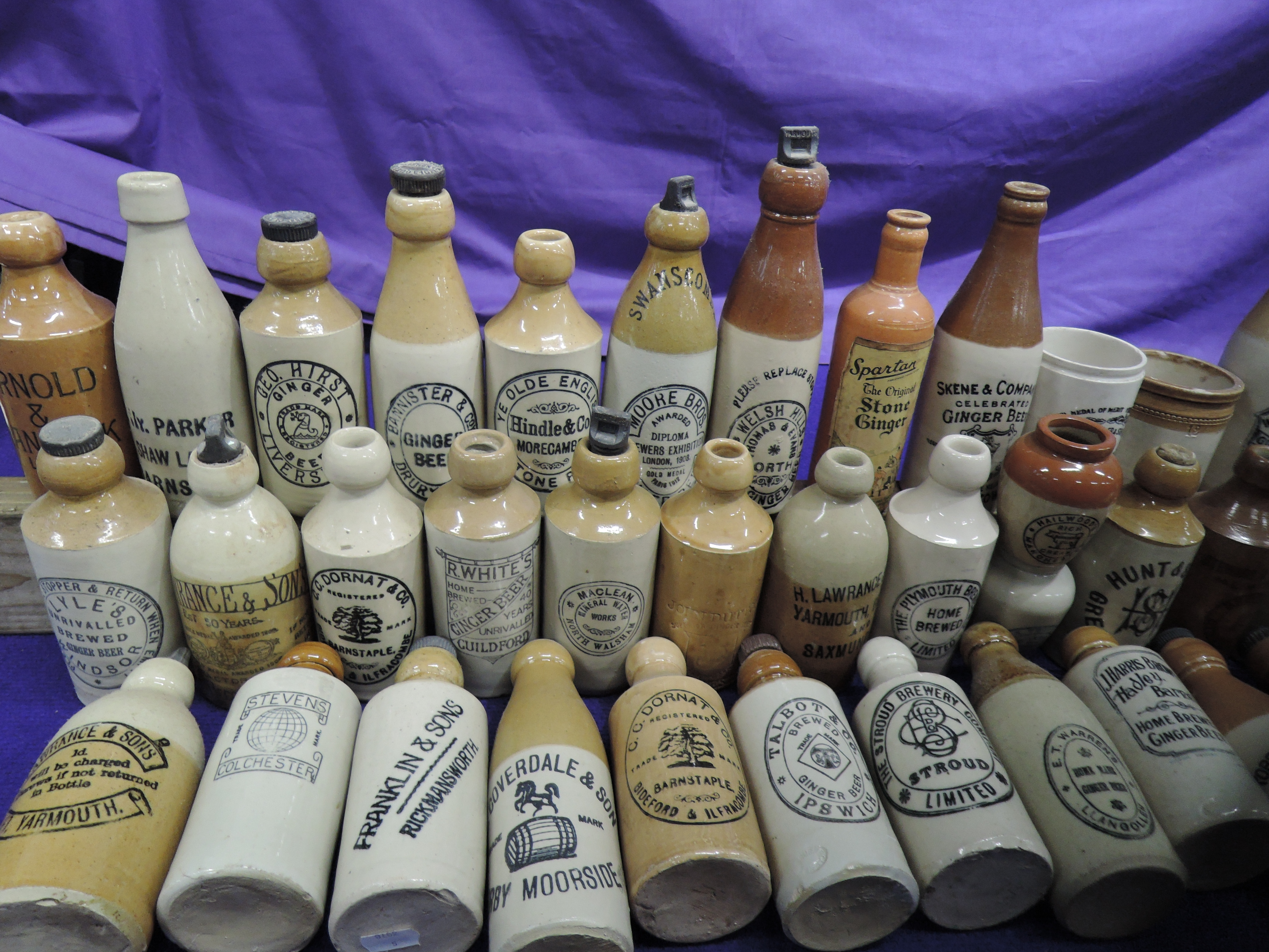 An impressive collection antique and similar earthen ware transfer printed ginger beer and botanical - Image 3 of 3