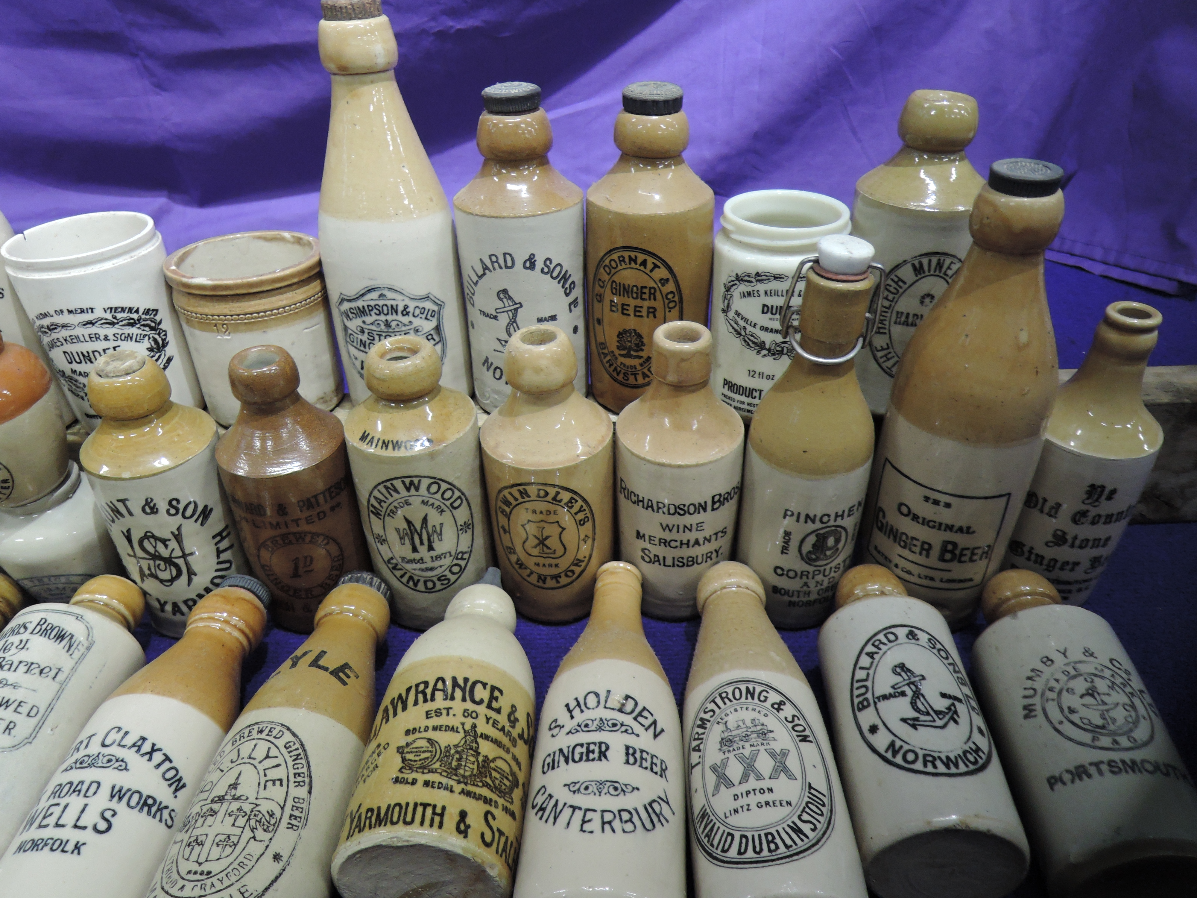 An impressive collection antique and similar earthen ware transfer printed ginger beer and botanical - Image 2 of 3