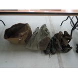 A canvass Welli-Boot bag containing two sets of waders and fishing boots