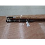 Three split cane fly fishing rods