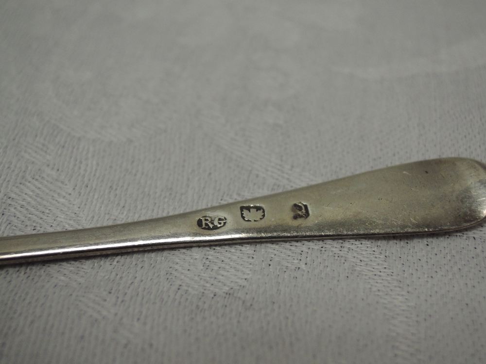 A Georgian Scottish silver teaspoon of traditional form, possibly Perth, Robert Greig, 1817 - Image 2 of 2