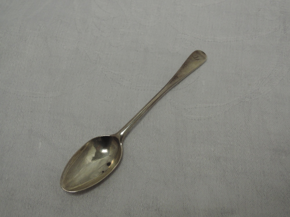 A Georgian Scottish silver teaspoon of traditional form, possibly Perth, Robert Greig, 1817