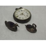 A miniature Edwardian silver pin cushion in the form of a duck, Chester 1906, Sampson Mordan & Co