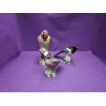 Three Beswick studies, Jay 2417, Magpie 2305 and Green Woodpecker 1218B