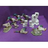A selection of Beswick and similar studies and wall plaques including Mallards, Old English