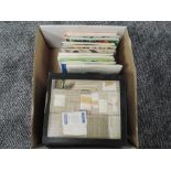 A collection of Trade Cards in albums and loose along with six Blue Peter books