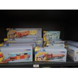Twelve Corgi(China) Chipperfield Circus diecast vehicles including Pole Truck with Caravan 97888,