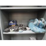 A selection of three Shakespere Fishing Reels and spare spools with fishing tackle along with