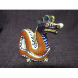 A Royal Crown Derby paperweight. Dragon modelled by Robert Jefferson and decorated by Brian