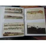 A modern Postcard album containing vintage Railway and Shipping postcards