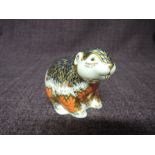 A Royal Crown Derby Paperweight. Riverbank Beaver modelled by Robert Jefferson decoration design