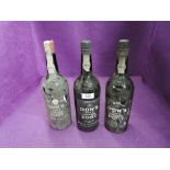 Three bottles of Dow's 1963 Vintage Port