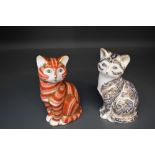 Two Royal Crown Derby paperweights, Majestic Cat, limited edition 1218/3500, no certificate and
